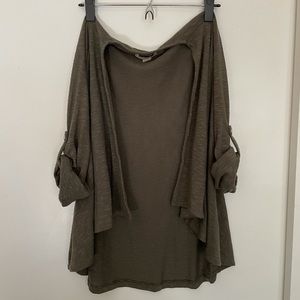 Dark Olive cardigan, size small